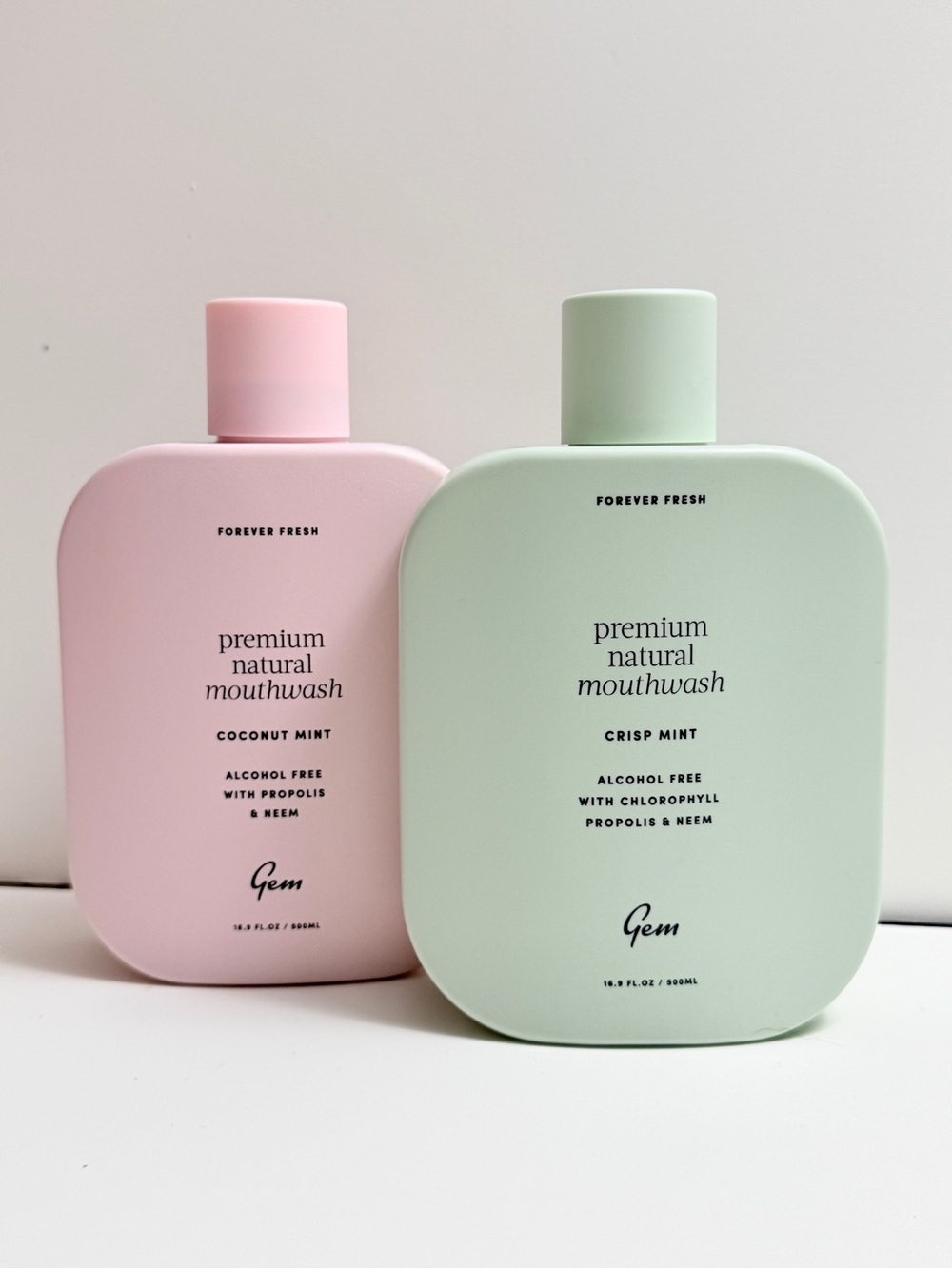Premium Natural Mouthwash — Coconut Mint and Crisp Mint